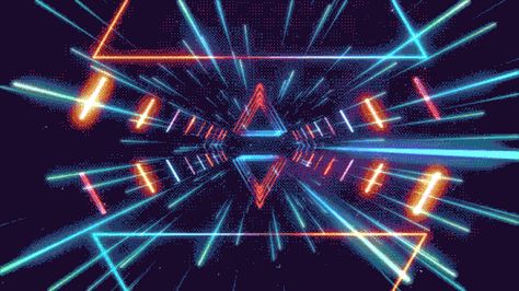 trippy neon geometry glow tunnel Bodypainting, Futuristic Punk, Space Lights, Gentleman's Club, Gif Background, Trippy Gif, Animation Ideas, Punk Poster, New Retro Wave