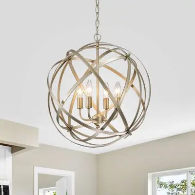Chandeliers | Find Great Ceiling Lighting Deals Shopping at Overstock Champagne Bronze Light Fixtures, Bronze Light Fixture, Chandelier Store, Orb Chandelier, Fixture Design, Halogen Light, Cage Light, Foyer Lighting, Champagne Bronze