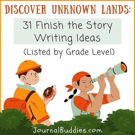 Explore new worlds with our collection of 31 Finish the Story Writing Ideas, tailored for students to unleash their imagination! :rocket: Spark creativity in the classroom and watch as they create their own adventurous masterpieces! :books::bulb: Click to uncover these amazing story starters now! :sparkles: #FinishTheStory #CreativeWriting #JournalBuddies Story Starters For Kids, Story Writing Ideas, Middle School Journal Prompts, Creative Writing Stories, Creative Writing For Kids, How To Begin A Story, Free Writing Prompts, Fun Writing Prompts, Journal Prompts For Kids