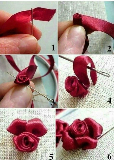 Excellent Ribbon embriodery on clothes #ribbonembroidery Ribbon Embroidery Designs, Embroidery On Clothing, Embroidery On Fabric, Silk Ribbon Embroidery Tutorial, Dress Design Ideas, Embroidery Shirts, Sulaman Pita, Ribbon Flowers Diy, Diy Lace Ribbon Flowers