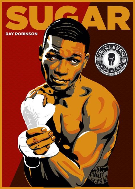 Sugar Ray Robinson, illustration by Christian Zivojinovic Sports Figures, Ray Robinson, Sugar Ray Robinson, Boxing Images, Heavyweight Boxing, Boxing Posters, Boxing History, Creation Art, Boxing Champions