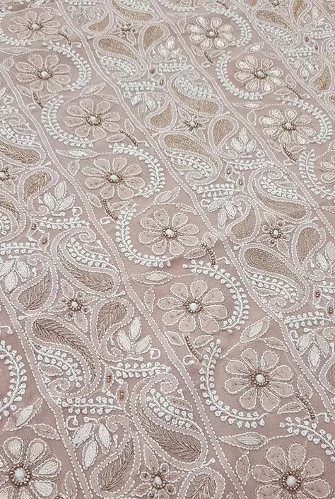 Chikankari Designer Wear-Pure Georgette Suits-PGKD67A Chikankari Sketch, Lucknowi Embroidery Design, Chikankari Border Design, Lucknavi Suits Design, Chikankari Designs Motifs, Chikankari Embroidery Motifs Design, Chikankari Motifs Design, Chikankari Designs Hand Embroidery, Chickenkari Designs