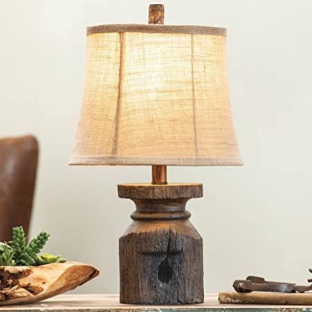 Western Furniture, Rustic Bedside Lamps, Post Table, Western Lamps, Weathered Wood Finish, Farmhouse Table Lamps, Rustic Lamp, Black Forest Decor, Forest Decor