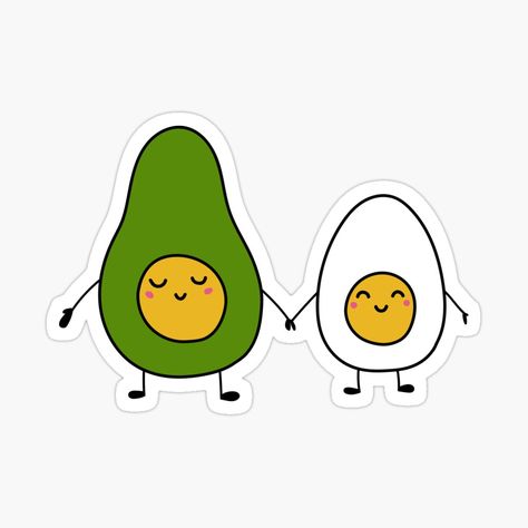 Get my art printed on awesome products. Support me at Redbubble #RBandME: https://www.redbubble.com/i/sticker/Funny-cartoon-egg-and-avocado-by-IrinaOstapenko/61021445.EJUG5?asc=u Snoopy, Avocado Sticker, Avocado And Egg, Egg And Avocado, Tufting Diy, Avocado Sandwich, Valentines Art, Funny Cartoon, Transparent Stickers