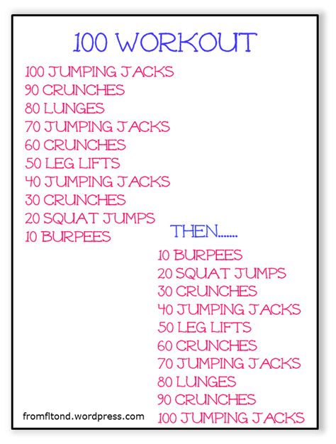100 Workout!  Burn a butt load of calories and tone up that body! 1000 Calorie Workout, Ladder Workout, Sunday Workout, 100 Workout, Calorie Workout, Basketball Workouts, Circuit Workout, Body Workout Plan, At Home Workout Plan