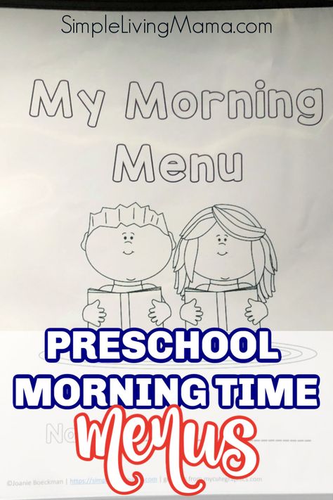 Since implementing our homeschool morning basket and morning time menus for my older kids, I wanted a way to bring my little preschoolers into the morning time action. I decided to put together a preschool morning time menu for littles and it is working wonderfully! I am so excited to share with you what our […] The post Preschool Morning Time Menu with FREE Printable Morning Time Cover appeared first on Simple Living Mama. Morning Menus Preschool, Morning Menus Homeschool, Morning Menu Homeschool Printables, Morning Time Routine, Preschool Morning Work, Morning Menu Homeschool, Free Morning Work, Breakfast Invitation, Morning Baskets