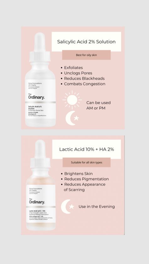 The Ordinary #hydraulicacid #uses #ordinary The Ordinary Skincare Routine Brightening, The Ordinary Oily Skin, The Ordinary Lactic Acid, The Ordinary Skincare Routine, Skin Care Basics, Acne Free Skin, Serious Skin Care, The Ordinary Skincare, Perfect Skin Care Routine