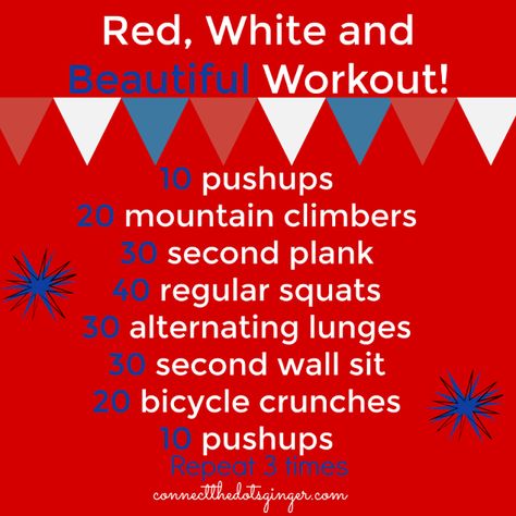 4th Of July Workout Challenge, July 4 Workout, Fourth Of July Workout, July Workout Challenge, 4th Of July Workout, July Workout, Bootcamp Ideas, Crossfit Kids, Workout Girl