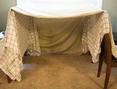 blanket fort instructions Sleepover Forts Diy, Pillow Fort Tutorial, Easy Forts To Make, How To Make A Tent Out Of Blankets, How To Build A Blanket Fort, Cute Fort Ideas, How To Make A Fort, How To Build A Fort, Indoor Fort Ideas