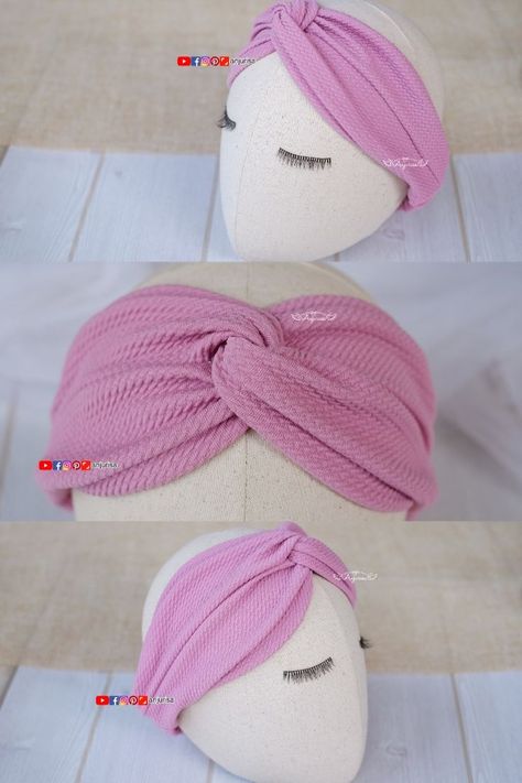 Couture, Diy Turban Headwrap, Twisted Headband Pattern, Turban Headband Diy, Headwrap Diy, Turban Diy, Turban Headband Tutorial, Diy Turban, Headband Sewing