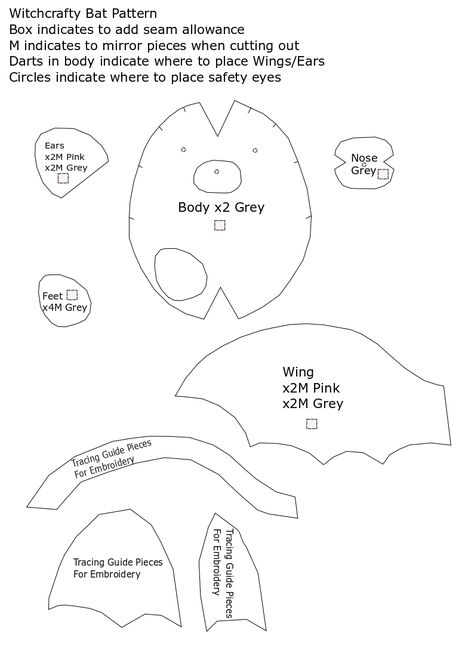 Plush Bat Pattern Free, Couture, Plush Bat Pattern, Bat Stuffed Animal Pattern Free, Bat Pattern Sewing, Bat Plush Pattern Free, Simple Sewing Patterns Free, Bat Sewing Pattern Free, Bat Plushie Pattern Free