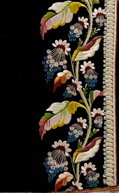 Cuff Embroidery, Molduras Vintage, Embroidery Border, Pola Bordir, Design Texture, Couture Embroidery, French Silk, Border Embroidery, Pattern Inspiration