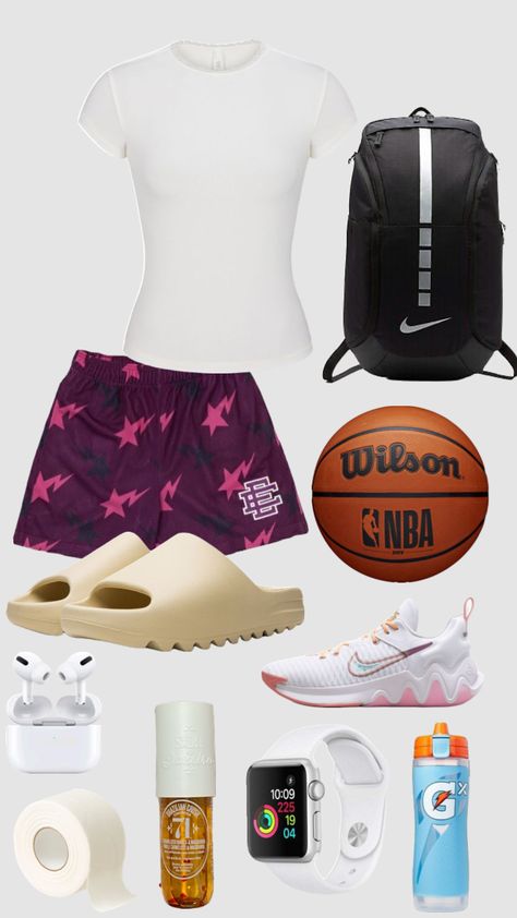 Handball, Shoes For Volleyball, Basketball Girls Outfits, Basketball Game Outfit Women, Basketball Game Outfit, Basketball Girl, Drippy Outfit, Nba Fashion, Cute Nike Outfits