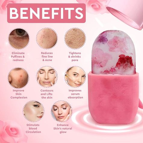 This Facial Ice Roller will help contour, sculpt, and lift your skin. This product can also help eliminate under eye puffiness, brighten complexion, shrink pores. Ice On Face, Skin Care Roller, Ice Facial Roller, For Face Skin Care, Ice Face Roller, Eye Facial, Face Ice, Ice Face, Ice Roller For Face