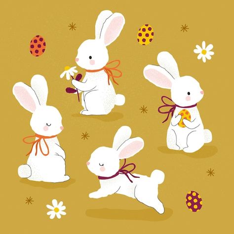 Hase Tattoos, Rabbit Vector, Happy Easter Greetings, Rabbit Drawing, Illustration Mignonne, 동화 삽화, Easter Illustration, Rabbit Illustration, Bunny Painting