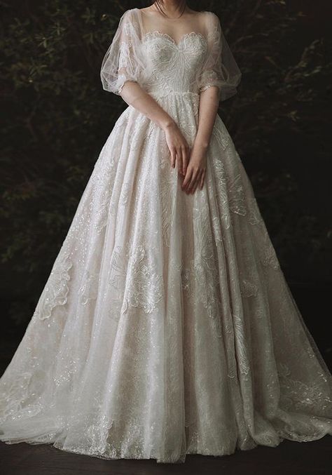 Baju Kahwin, Sweetheart Bridal, Dreamy Wedding Dress, Lace Applique Wedding Dress, Wedding Dress Sequin, Sequin Wedding, Bridal Wedding Dress, Wedding Dress Lace, Applique Wedding