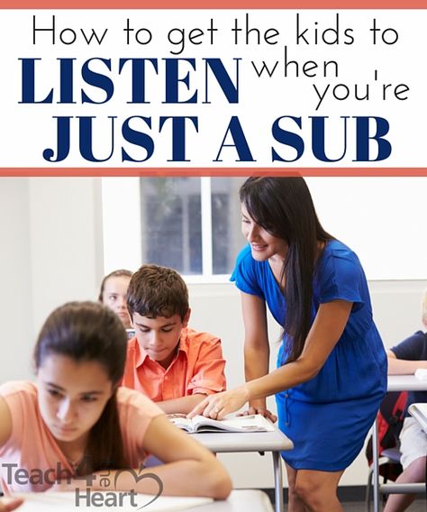 Substitutes, I don’t have to tell you that you have a unique and challenging job, especially when it comes to classroom management. I reader recently emailed with a great question: “How do I get st… Substitute Teacher Resources, Substitute Teacher Tips, Substitute Teacher Activities, Subbing Ideas, Guest Teacher, Teaching Character, Substitute Teaching, Teacher Activities, Classroom Management Tips