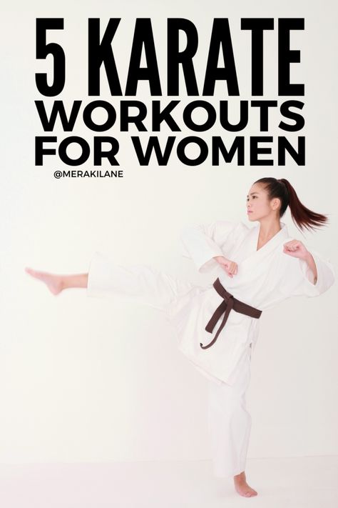 5 Beginner Karate Workouts for Women Karate Training Exercises, Goju Ryu Karate, Karate Moves, Women Karate, Karate Training, Habit Quotes, Shotokan Karate, Workouts For Women, Advanced Workout