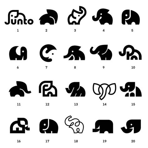 Weekly Design Inspiration #10 - The Schedio Elephant Graphic Design, Elephant Symbol, Elephant Icon, Elephant Logo Design, Logo Exploration, Visual Brand Identity, Special Logo, Elephant Graphic, Logo Animal
