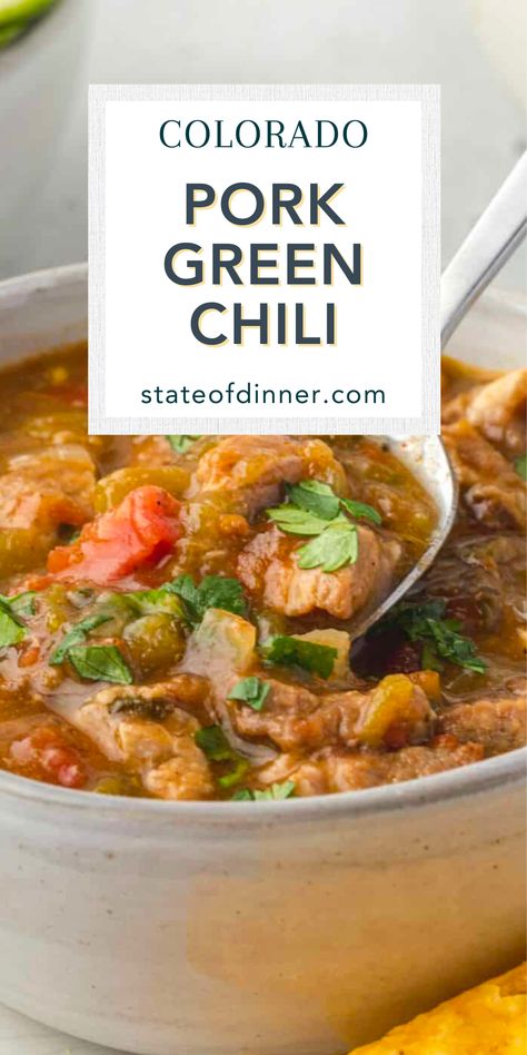 Crockpot Colorado Green Chili, Best Green Chili Stew, Green Chilli Stew Pork, Pork Green Chili Stew New Mexico, Colorado Hatch Green Chili With Pinto Beans, Pork Green Chile Colorado, Best Pork Green Chili Recipe, Authentic Pork Green Chili Recipe, Pork Green Chili Recipe With Tomatillos