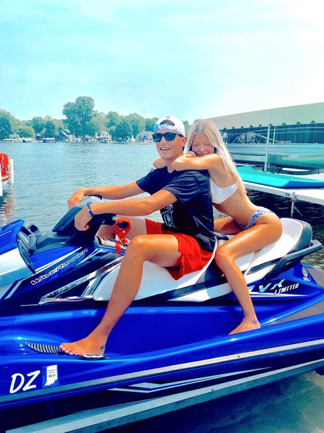 aesthetic summer lake photos trendy couple picture ideas colorful jetski waverunner couple photoshoot Jetski Couple Pictures, Jetski With Boyfriend, Couple Jetski Pictures, Cute Lake Couple Pictures, Jet Ski Couple Pictures, Jetski Pictures Couples, Jetski Couple, Lake Couple Pictures, Jet Ski Couple