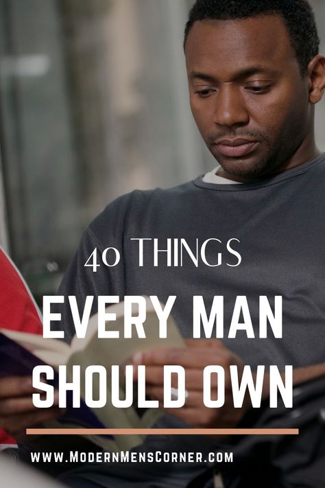 There are some things that every man should have in his life. If you want to find out the full list of 40 items every man needs in his life in order to become the better version of himself, check out this post. Every Man Should Own, Life In Order, Hobbies For Men, Modern Men, Books For Self Improvement, Better Version, Mens Fashion Inspiration, Mens Style Guide, Tailored Suits