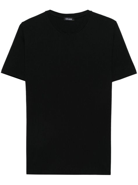 Cenere GB plain cotton T-shirt - Black #desig Black Plain Tshirt, Black T-shirt, Plain Tshirt Outfit, Plain Black Tshirt, Plain Black Shirt, Black Tshirt Men, Black Undershirt, Plain Black T Shirt, Baggy Tops