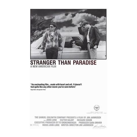 Stranger Than Paradise Movie Poster is 11 x 17 inches in size and this Movie Poster would make the perfect addition to your home or office or gift recipient.  This superb Movie Poster is ready for hanging or framing and you will enjoy viewing this Movie Poster on your walls for many years to come.  Your Poster will ship rolled in an oversized tube for maximum protection. Paradise, Stranger Than Paradise, The Stranger, Music Producer, Executive Producer, Tropical Print, Movie Poster, Sale Poster, Poster Print
