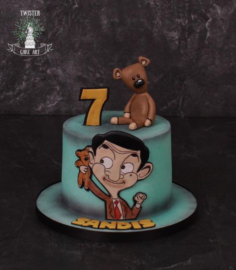 Mr Bean cake by Twister Cake Art Fimo, Mr Bean Cake Ideas, Mr Bean Birthday Party Ideas, Mr Bean Cake Birthdays, Mr Bean Cake, Mr Bean Birthday, Homemade Cake Recipe, Mr Bean Cartoon, Art Birthday Cake