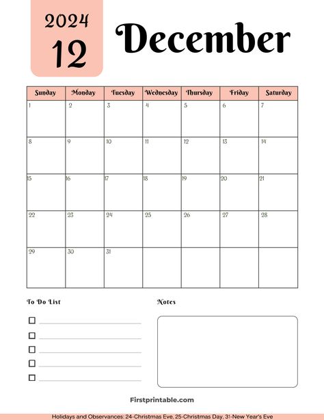 December Calendar 2024 Printable & Fillable Aesthetic Portrait Holidays Aesthetic, Printable Calendar Design, Digital Planer, Calender Template, December Month, Calendars 2024, Aesthetic Portrait, Free Printable Calendar Templates, Study Planner Printable