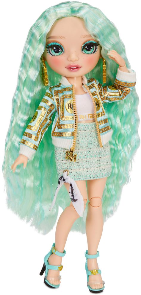 Rainbow High Fashion Doll- Daphne Minton (Mint) 575764 - Best Buy Fimo, Rainbow High Fashion, Coast Fashion, Doll Scenes, Disney Princess Fashion, Thrifted Outfits, Rainbow Fashion, School Dresses, Rainbow High