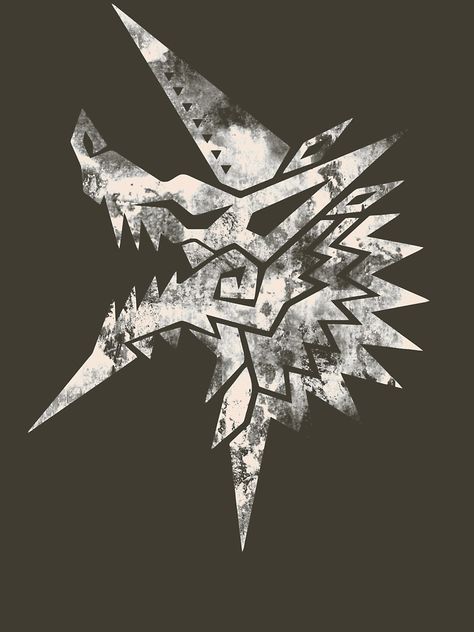 Nergigante Tattoo, Fatalis Monster Hunter, Monster Logo, Hunter Tattoo, Hunter Logo, Autumn Street Style, Monster Hunter, Art References, Logo T Shirt