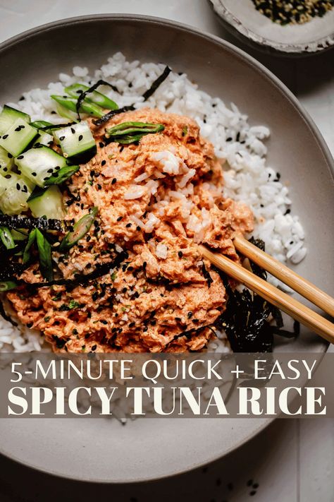 Tuna Recipes, Spicy Tuna Recipe, Tuna And Rice, Food Healthy Dinner, Healthy Tuna Recipes, Spicy Tuna Salad, Tuna Dinners, Tuna Fish Recipes, Tuna Rice