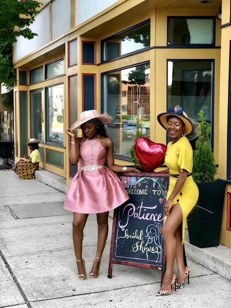 Bridal shower tea party Modern Day Tea Party Outfit, Bridal Tea Outfit Guest, Women Tea Party Outfits, Yea Party Outfit Black Women, Brunch Tea Party Outfits, Pink Tea Party Outfit, High Tea Outfits For Black Women, Womens Tea Party Outfit, White Tea Party Outfit