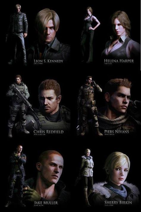 Resident Evil 6 Poster Reveals Six Heroes Re 6 Leon, Resident Evil Piers, Resdint Evil, Off The Game, Tyrant Resident Evil, Residents Evil, Resident Evil Movie, Resident Evil 6, Bio Hazard
