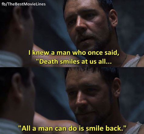 Gladiator Gladiator Movie Quotes, Gladiator Quotes Movie, Gladiator Movie Tattoo, Gladiator Quotes, Maximus Gladiator, Gladiator 2000, Gladiator Movie, Best Movie Lines, Best Movie Quotes