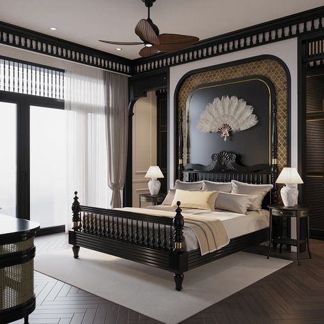 Classic Bedroom Design Luxury, Luxury Room Design, Indochine Interior, Indochine Style, Classical Interiors, Latest Living Room Designs, Interior Design Bedroom Small, Luxury Hotel Room, Hotel Room Design