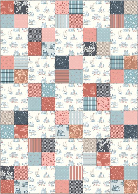 Couture, Patchwork, Quilt Pattern For Beginners, Quilt Beginner, Baby Quilt Patterns Easy, Quilt Diy, Kid Quilts Patterns, 4 Patch Quilt, Charm Pack Quilt Patterns