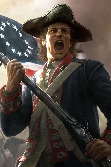 Patriot Colonial America, Us History, Revolution Wallpaper, American Military History, Patriotic Pictures, Continental Army, American Independence, American Patriot, Military Art