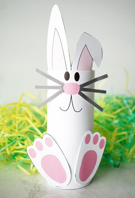 Eater Crafts, Bunny Craft Ideas, Easter Rabbit Crafts, Easter Bunny Craft, Time Craft, Bunny Craft, Paper Bunny, Face Details, Easter Crafts For Toddlers