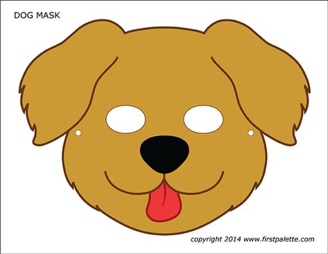 Dog or Puppy Masks | Free Printable Templates & Coloring Pages | FirstPalette.com Colouring Pages, Mask Printable, Printable Dog, Dog Mask, Printable Templates, Coloring Pages, Mask
