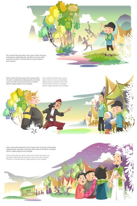 Si Pitung, Book Illustration Layout, Book Illustration Design, 동화 삽화, Story Books Illustrations, Illustration Art Kids, Book Cover Illustration, Picture Books Illustration, Book Illustration Art