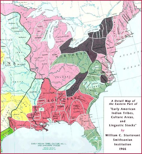 Tribal Map (Eastern U.S.) Creek Indian, American Indian History, Cherokee Indian, Trail Of Tears, Map Vintage, North American Indians, Indian Tribes, Native American Peoples, Native American Heritage