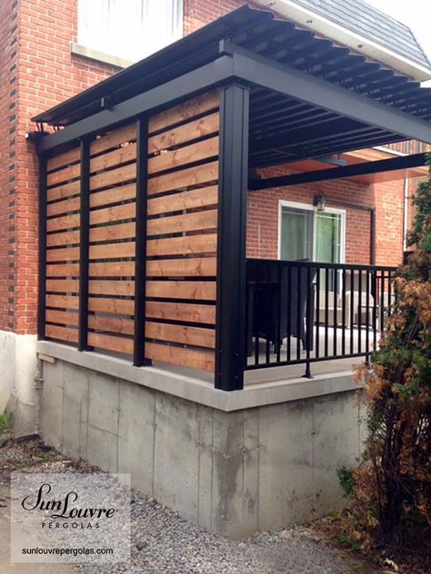 Pergola Privacy, Pergola Wood, Wall Pergola, Privacy Wall, Privacy Fence Designs, Patio Deck Designs, Backyard Privacy, Deck Designs Backyard, Pergola Design