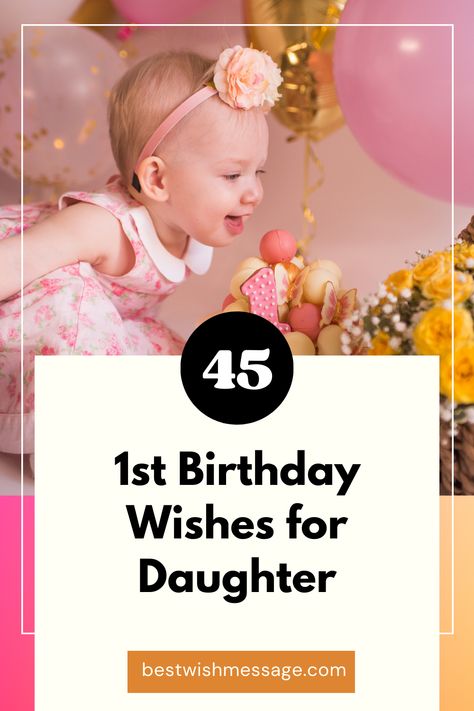 Make your daughter's first birthday unforgettable with heartfelt wishes that melt hearts! 💕 Discover our handpicked #1stBirthdayWishes collection and shower her with love and blessings. #DaughtersFirstYear #BirthdayJoy #ParentingJourney 🎁🎂 Daughter 1st Birthday Quotes From Mom, Message To My Daughter On Her Birthday, First Birthday Wishes For Daughter, First Birthday Message For Daughter, 1st Birthday Message For Daughter, 1st Birthday Wishes For Daughter, Birthday Wishes To My Daughter, Birthday Wishes For My Daughter, Daughter 1st Birthday