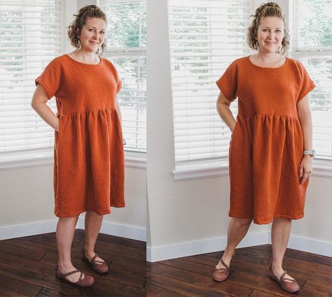 this loose dress free sewing pattern is perfect for woven fabrics in all seasons. Use this free dress pattern to create a beautiful dresses with a variety of fabrics. Couture, Dress Free Sewing Pattern, Loose Dress Pattern, Dress Sewing Patterns Free, Free Pdf Sewing Patterns, Plus Size Sewing Patterns, Free Dress, Dress Patterns Free, Free Sewing Pattern