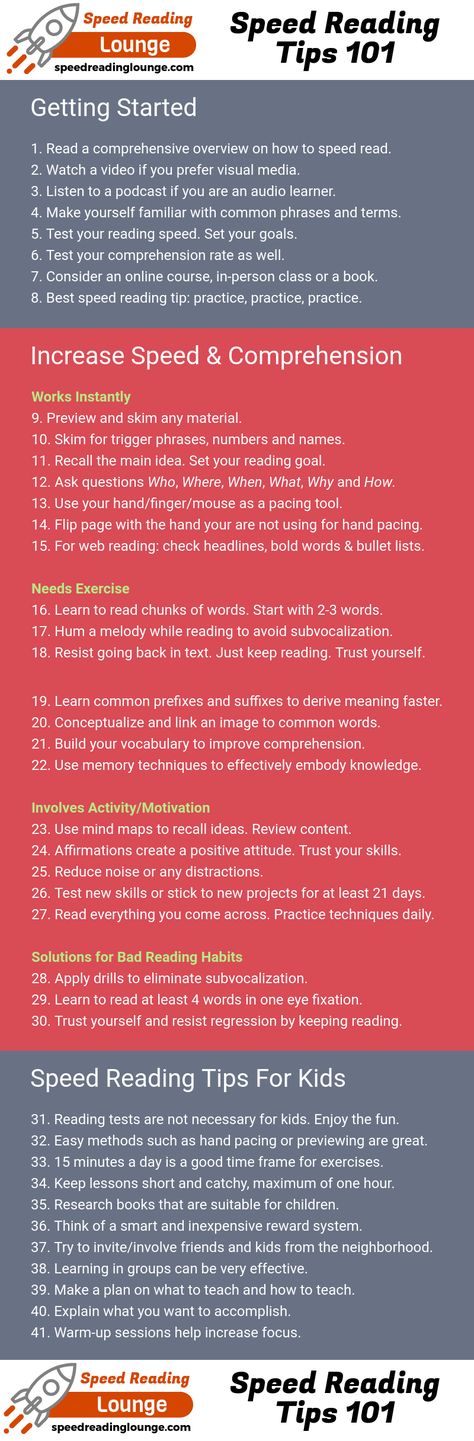 Best Speed Reading Tips To Learn How To Read Faster. Easy to apply. Some speed reading techniques require time to full master, please be patient while learning :). It will pay off in the long run. #reading #education #speedreading How To Learn Anything Faster, How To Read Research Articles, Speed Reading Tips, How To Think Faster, Speed Reading Exercises, Speed Reading Techniques, How To Read Faster Tips, Reading Comprehension Posters, Reading Lounge