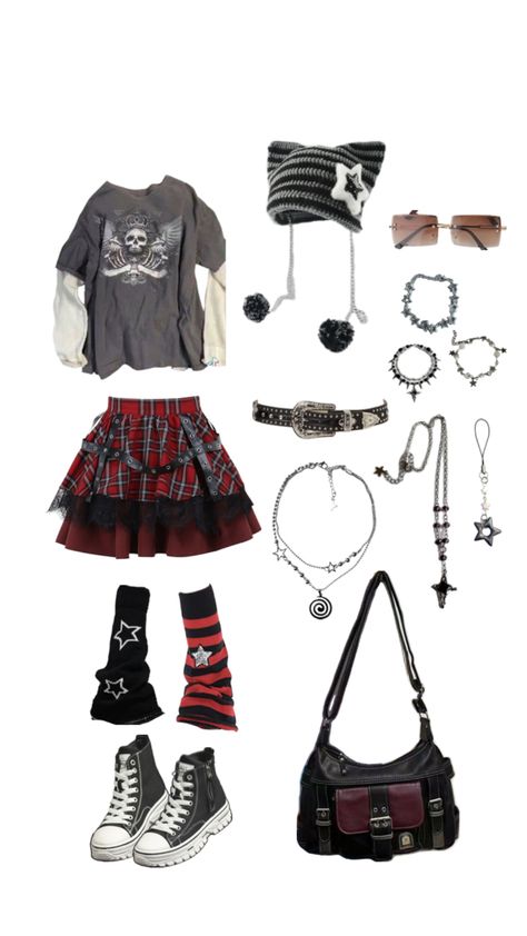 Outfit Inspired by Killin It - P1H Scene Outfits Aesthetic, Alt Outfits Aesthetic, 2000s Inspired Outfits, Scene Outfit, Scene Outfits, Alt Outfits, Outfit Inspired, Concert Fits, Killin It