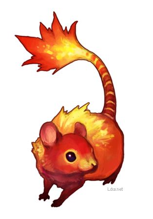 The fire-rat (kaso) is a rat native to China. Its fur has special properties, among which is an immunity to flames. A robe made of this material fell into the possession of the Lord of the Western Lands, the Inu no Taishō, who passed it on to his wife, Izayoi, who then passed it on to their son, Inuyasha. Creaturi Mitice, Mythical Animal, Cute Fantasy Creatures, Fantasy Beasts, Creature Drawings, Fantasy Creatures Art, Fantasy Monster, Mythical Creatures Art, Monster Design