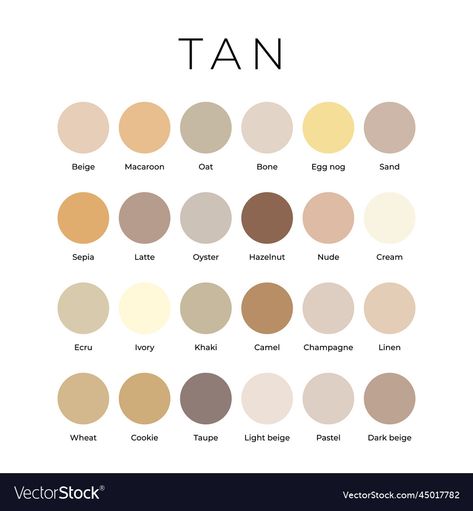 Unique Color Names, All Colours Name, Beige Color Palette, Color Mixing Chart, Art Apps, Faux Painting, Color Palette Design, Shades Of Beige, Watercolor Wallpaper